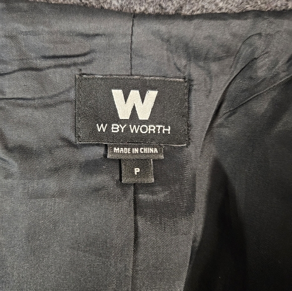 Worth Grey Striped Wool Coat - Picture 6 of 8